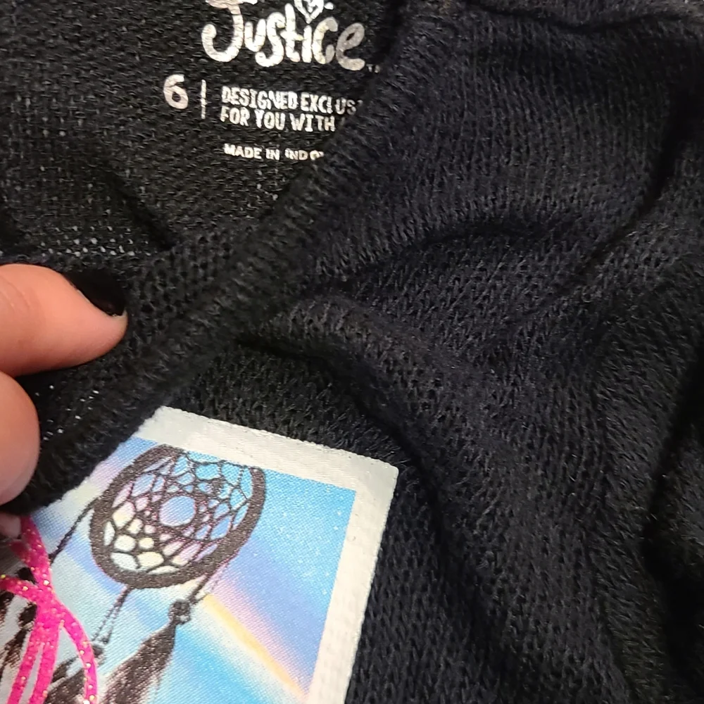 🦔Justice Girls loose knit sweater💫